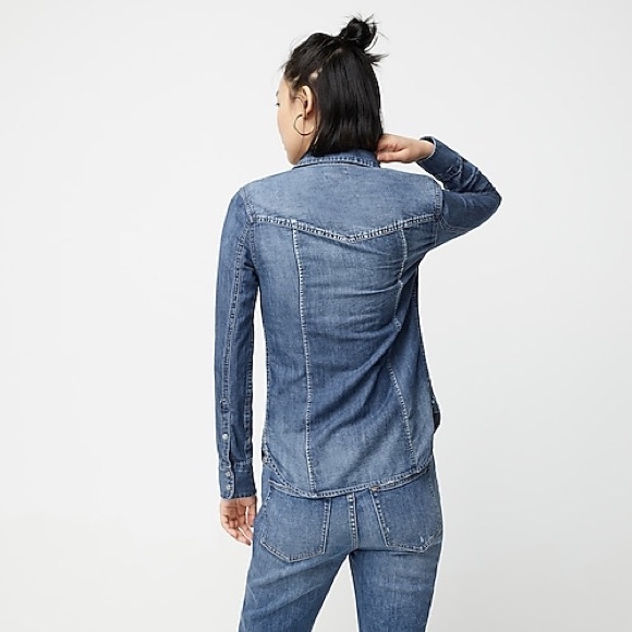 J. Crew Button Up Denim Shirt Size XXS - Picture 12 of 12